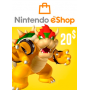 Tarjeta Nintendo eShop 20$ (USA)